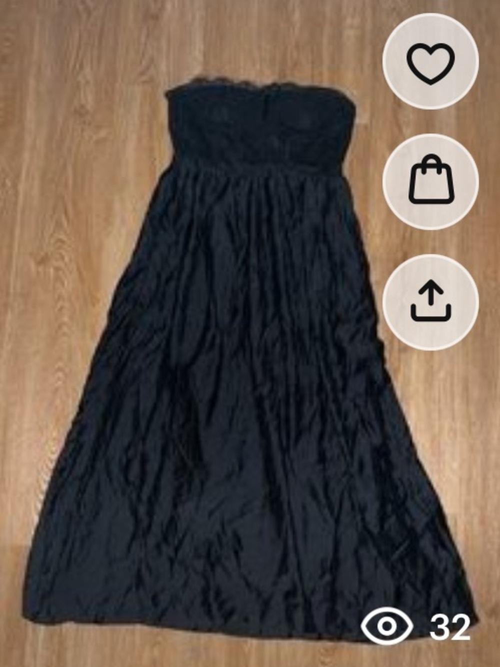 Stile collection by per Lei black lace strapless dress